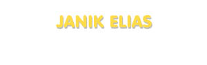 Der Vorname Janik Elias